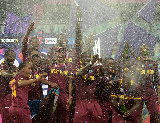 west indies won the world t20 title against england in kolkata india on april 3 2016 photo afp