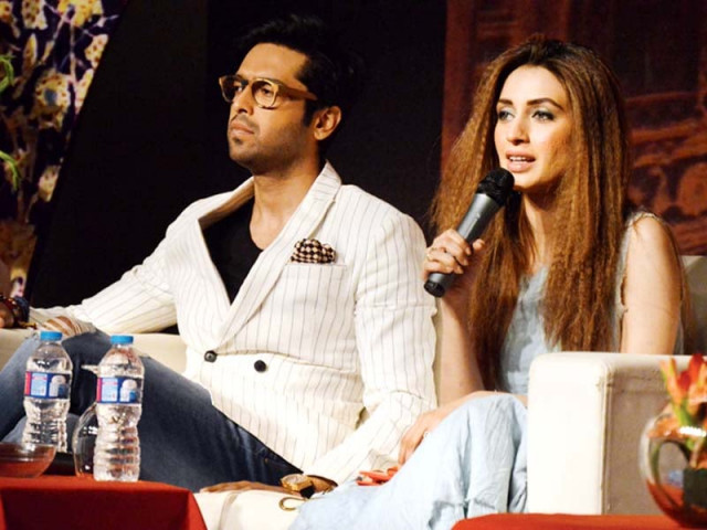 fahad mustafa and iman ali are playing titular roles in the upcoming film photo publicity fahad mustafa and iman ali are playing titular roles in the upcoming film photo publicity