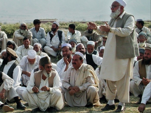 a file photo of a tribal jirga photo afp