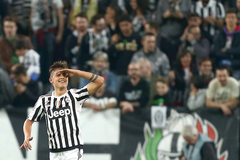 dybala continued his superb form this season with a brace in juventus s 3 0 win over lazio photo afp