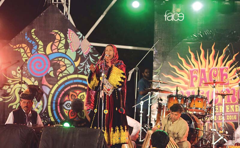 zarsanga performs at the three day music festival photo muhammad javaid express