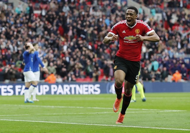 anthony martial celebrates scoring manchester united 039 s second goal photo reuters