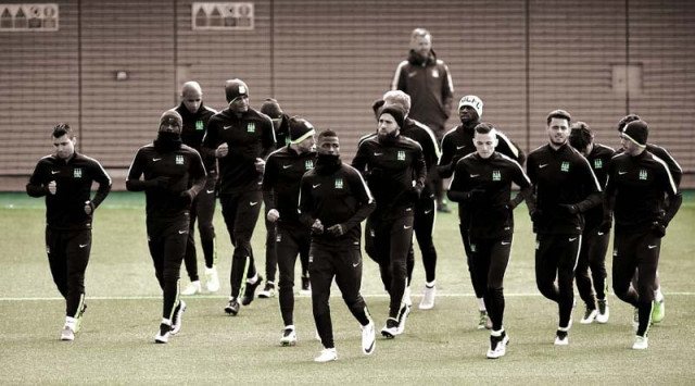 city train for their champions league semi final first leg against real madrid photo afp city train for their champions league semi final first leg against real madrid photo afp