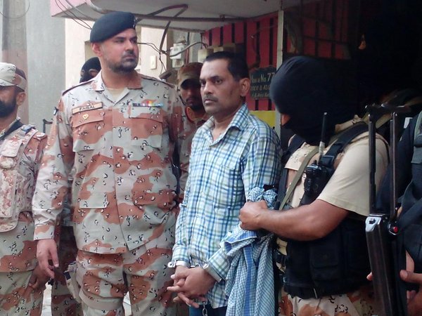 pakistan rangers sindh takes alleged target killer kashif david into custody photo twitter shahmir52 khan