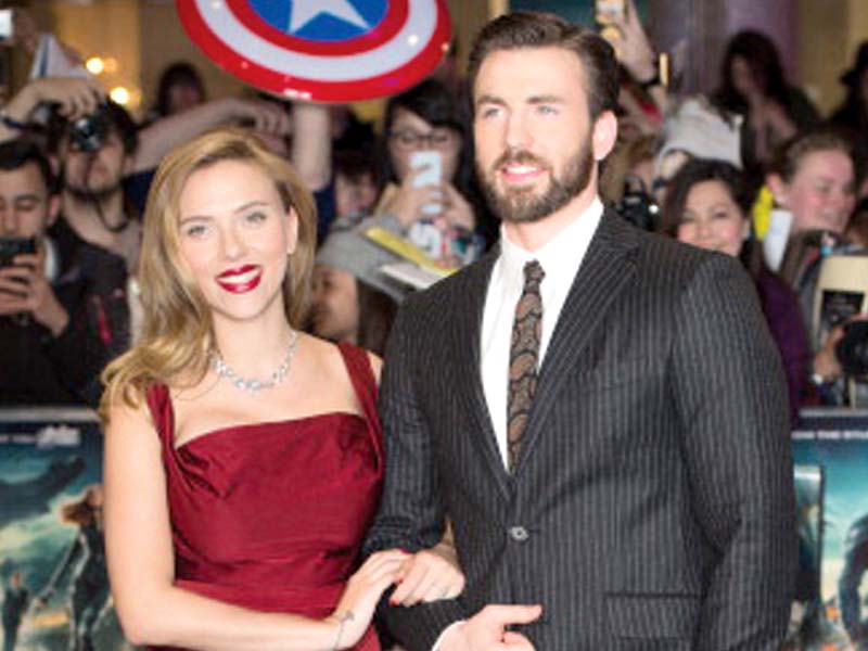 chris evans and scarlett johansson starrer to release in pakistan on may 6 photo file