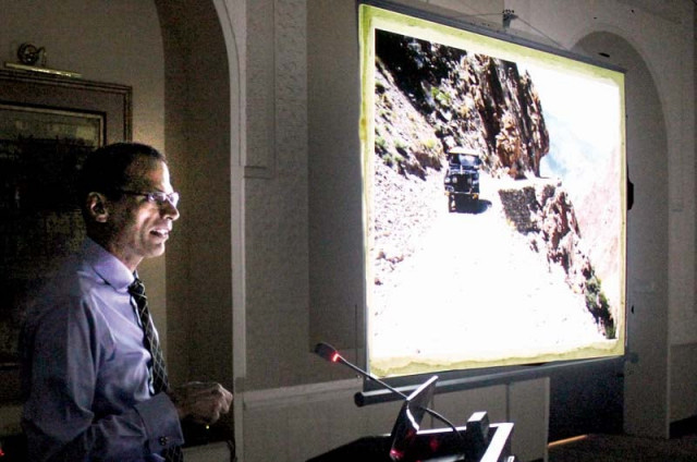 hussain qazi shows a picture of the karakoram highway an offshoot of the grand trunk road photo muhammad javaid express hussain qazi shows a picture of the karakoram highway an offshoot of the grand trunk road photo muhammad javaid express