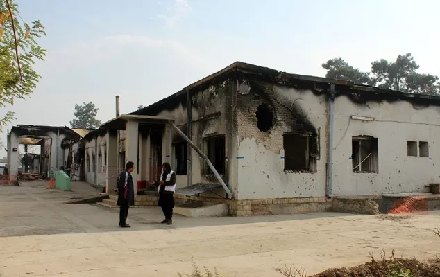 on november 10 2015 msf staff outside their damaged hospital in kunduz photo afp on november 10 2015 msf staff outside their damaged hospital in kunduz photo afp