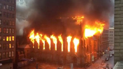 inferno destroys historic serbian cathedral in new york