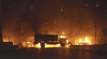 four injured in fire at petrol pump four injured in fire at petrol pump