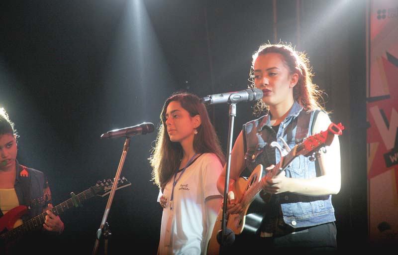 the nescafe basement all girls band also performed at the festival