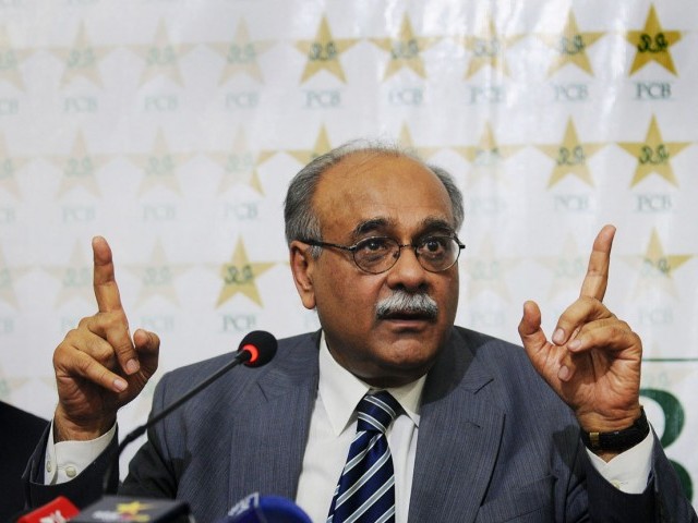 chairman pakistan cricket board pcb management committee najam sethi photo afp file