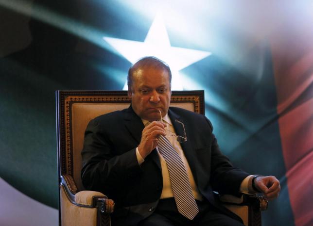 pakistani prime minister sharif looks on during a lecture on sri lanka pakistan relations in colombo photo reuters