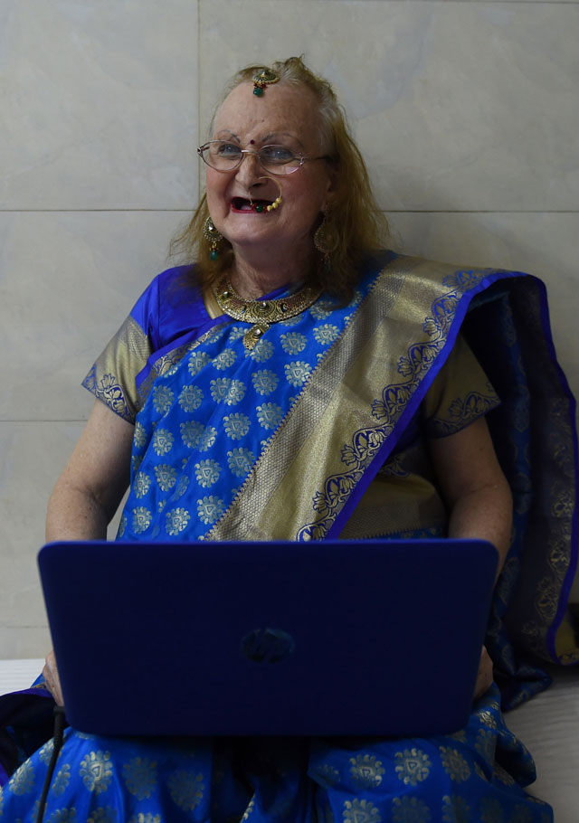 in this photograph taken on november 4 2015 betty ann archer 64 from the united states speaks during an interview with afp at olmec clinic in new delhi where she had her male to female sex change operation last month after decades of battling depression former soldier betty ann archer finally flew to new delhi to complete her gender transition one of a growing number of foreigners heading to india for budget sex change operations photo afp