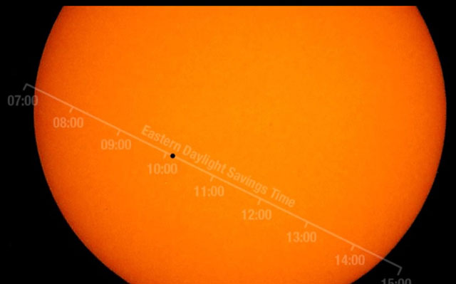 mercury passes between earth and the sun only about 13 times a century its last trek taking place in 2006 photo nasa