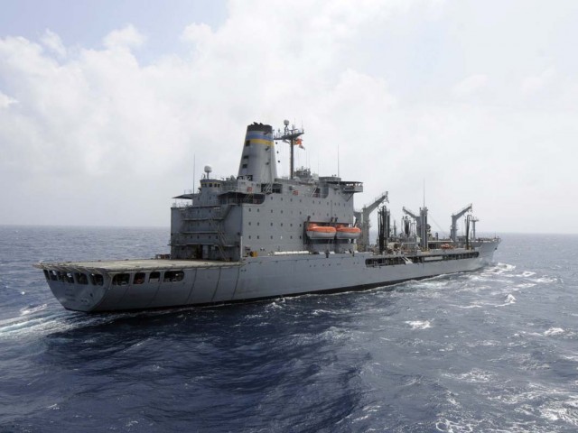 the us navy supply ship usns rappahannock maintains station as it prepares a replenishment at sea in this us navy photo handout photo taken in the south china sea march 21 2012 photo reuters