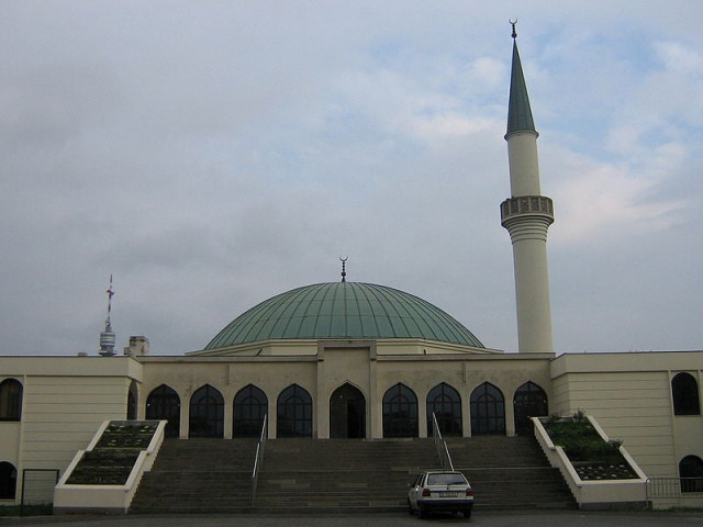 an austrian man has been arrested for allegedly placing two pig heads on an islamic centre and mosque being built in the southern city of graz photo afp an austrian man has been arrested for allegedly placing two pig heads on an islamic centre and mosque being built in the southern city of graz photo afp