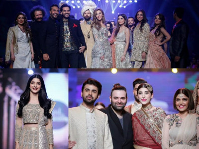 stars turn showstoppers on day 1 of bridal couture week stars turn showstoppers on day 1 of bridal couture week