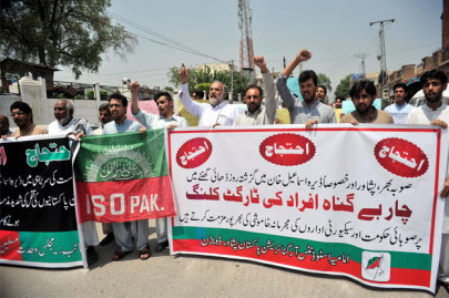 targeted protest erupts in city over sectarian killings in di khan