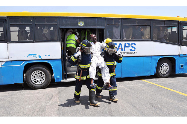 a view of full scale airport emergency exercise 2016 organized by caa photo app