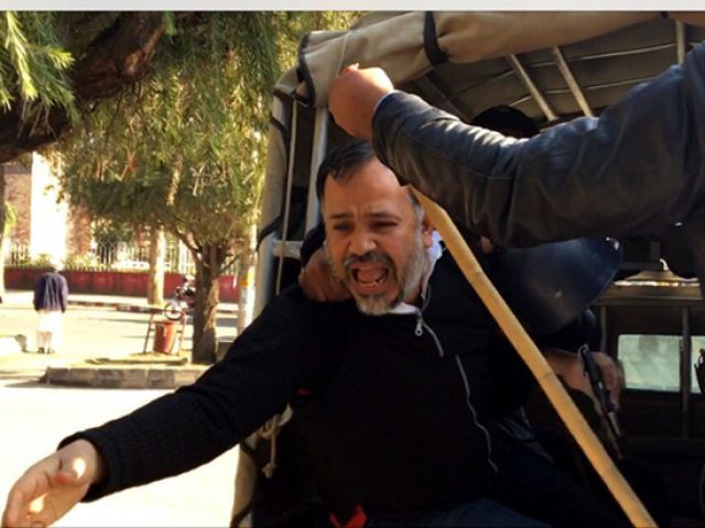 police picked up khurram zaki while he was protesting outside lal masjid last year photo express