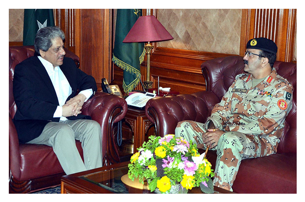 dg rangers called on to sindh governor dr ishratul ebad khan at governor house photo app