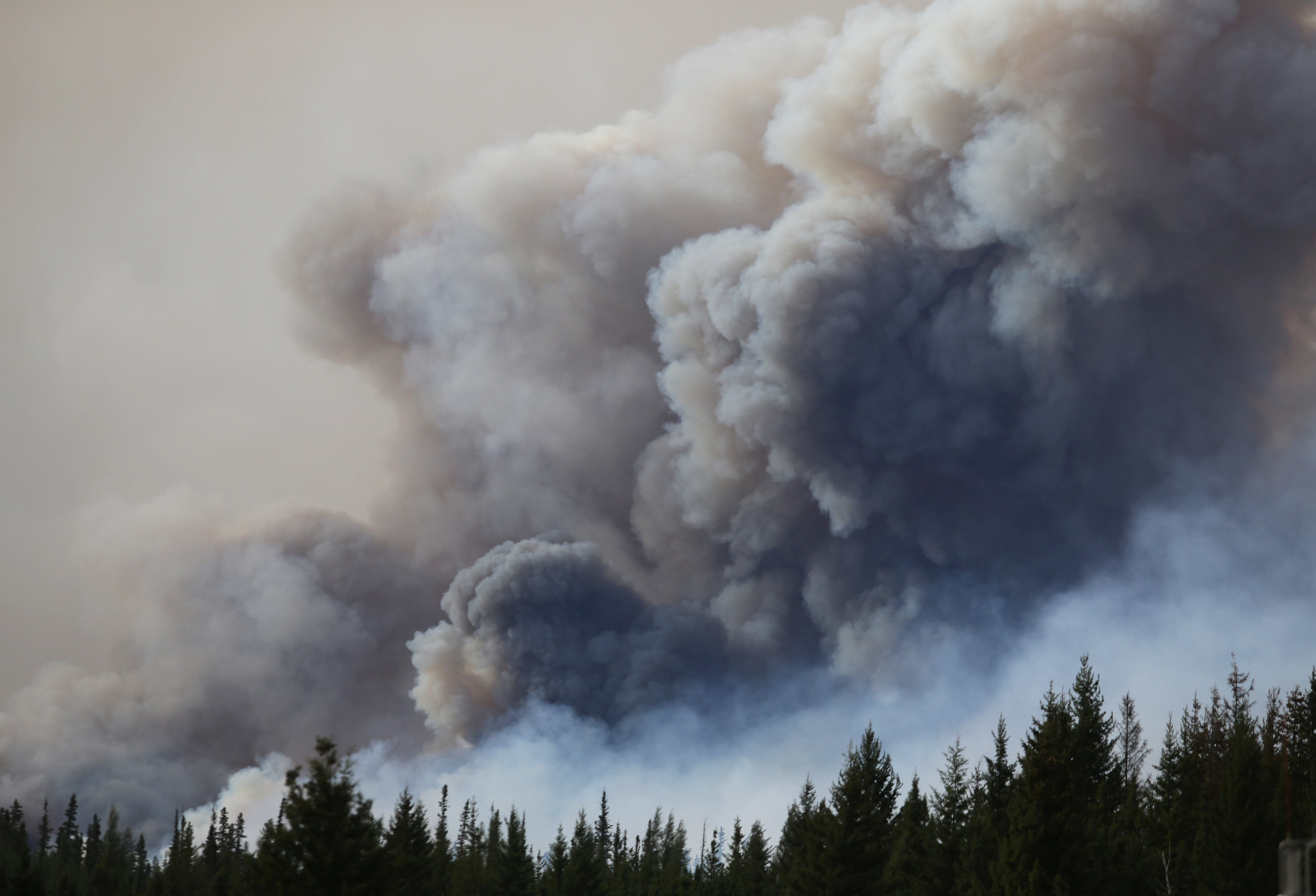 canada fire out of control doubles in size