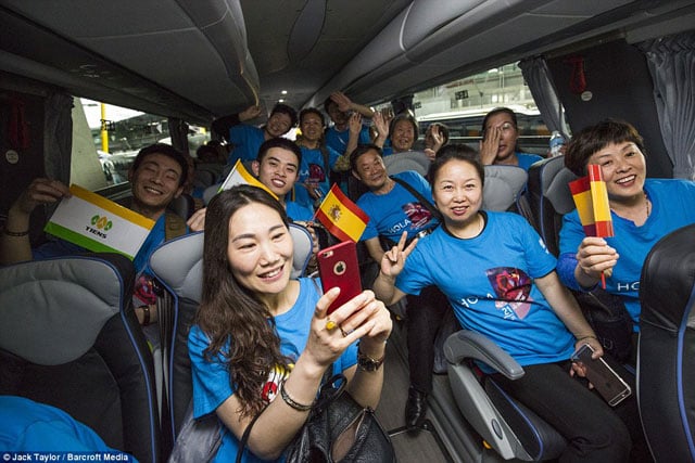 bus tour reports said 70 different tour buses were hired to take the visitors on various cultural trips around madrid photo barcroft media