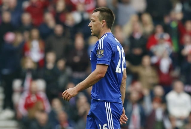 john terry looks dejected after being sent off photo reuters