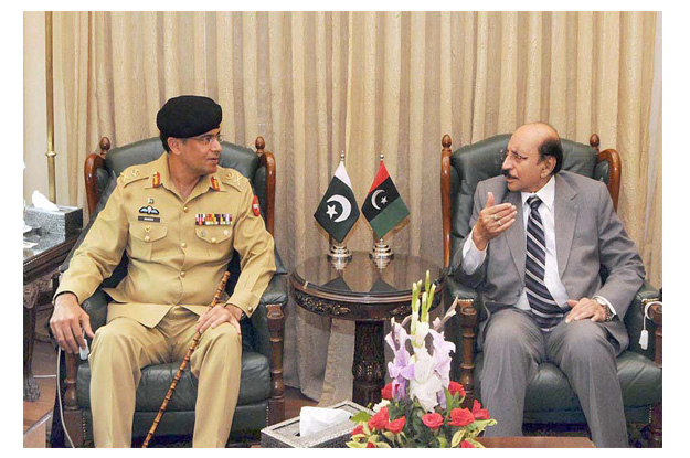 corps commander karachi lt gen naveed mukhtar called on cm sindh qaim ali shah at the cm house on monday photo app