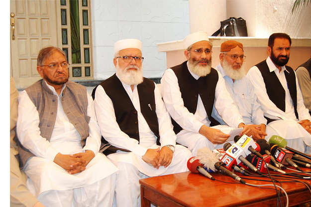 jamaat e islami leaders addressing a press conference in islamabad photo online