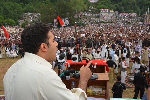 ppp chairman bilawal bhutto addressing a rally in azad kashmir on may 10 2016 photo twitter mediacellppp