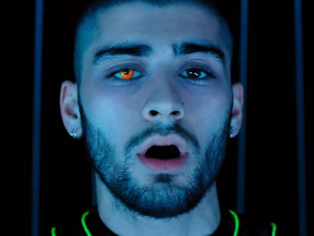 zayn sent fans into a tizzy with his orange contact lens leaser beams and florescent lighting in a trippy new video photo screengrab zayn sent fans into a tizzy with his orange contact lens leaser beams and florescent lighting in a trippy new video photo screengrab