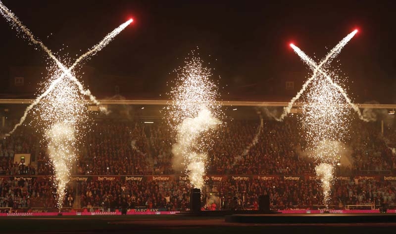 while the red devils will be disappointed with the way they let their champions league destiny slip out of their hands the win was a fitting farewell to west ham s historic boleyn ground photos afp reuters