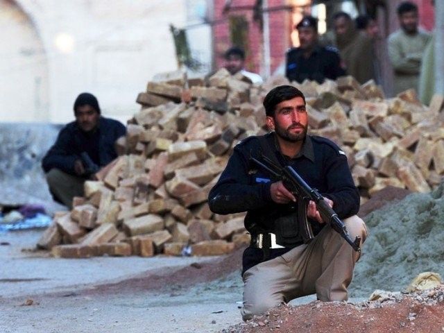 a file photo of security forces in peshawar photo afp