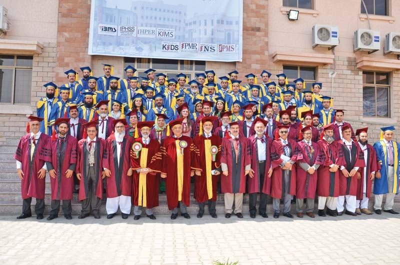 governor iqbal zafar jhagra photographed with kmu vc and graduates photo exprss