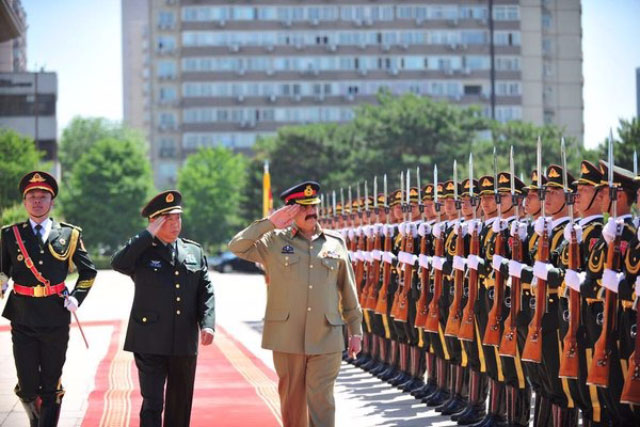 chief of army staff general raheel sharif inspecting a guard of honour by the chinese military in beijing on may 16 2016 photo ispr