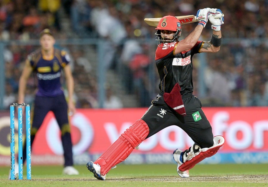 virat kohli scored an unbeaten 75 off 51 balls against kolkata knight riders in kolkata india on may 16 2016 photo afp