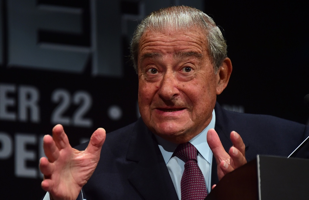 bob arum speaking at a press conference for boxers manny pacquiao and chris algieri in los angeles california on september 3 2014 photo afp