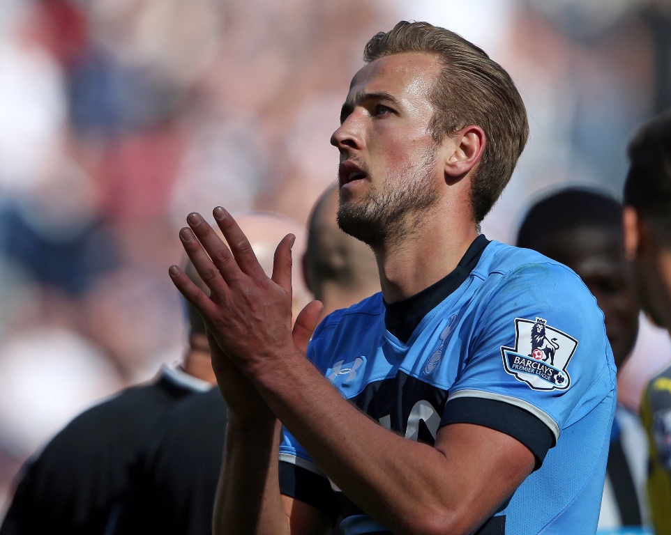 harry kane applauds supporters after 5 1 loss to newcastle united at st james 039 park in newcastle upon tyne england on may 15 2016 photo afp