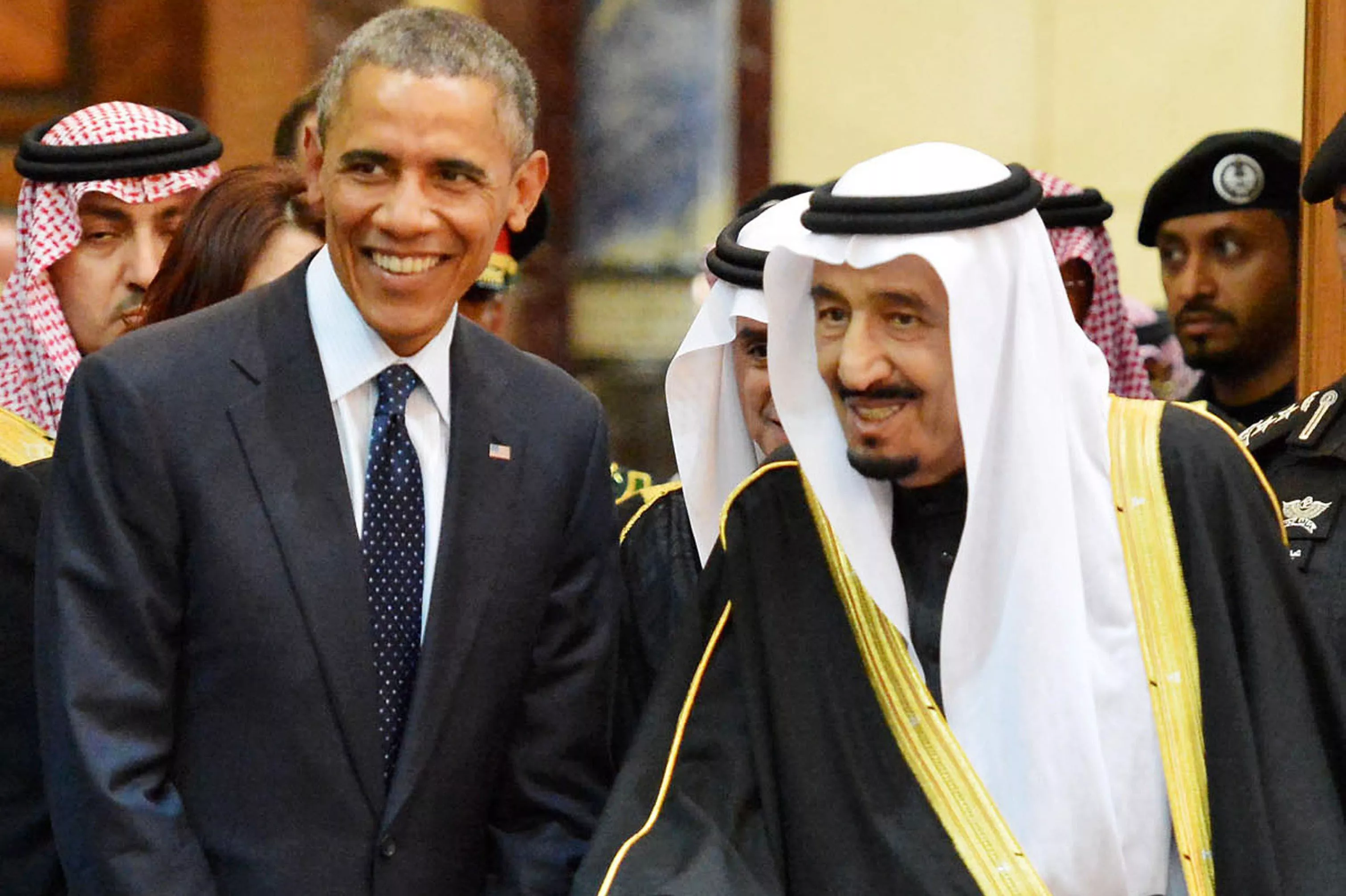 a handout picture provided by the saudi press agency spa shows us president barack obama l and saudi king salman bin abdul aziz r shortly after his arrival in riyadh saudi arabia january 27 2015 photo afp a handout picture provided by the saudi press agency spa shows us president barack obama l and saudi king salman bin abdul aziz r shortly after his arrival in riyadh saudi arabia january 27 2015 photo afp