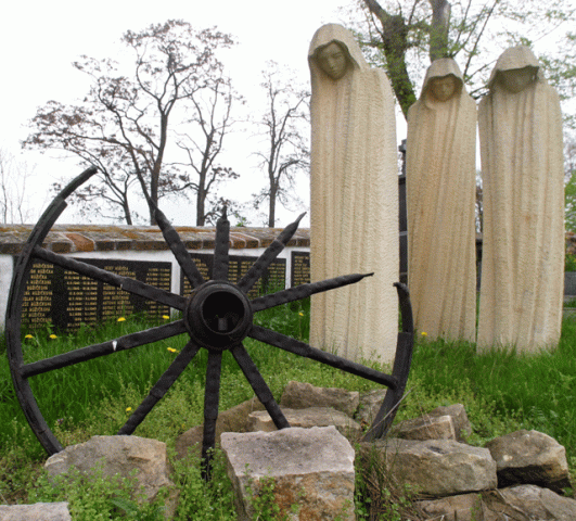 this file photo taken on may 04 2005 shows a memorial to the romany holocaust victims which was unveiled in 2000 at the mirovice cemetery next to a huge industrial pig farm situated at the site of former concentration camp in lety south bohemia photo afp