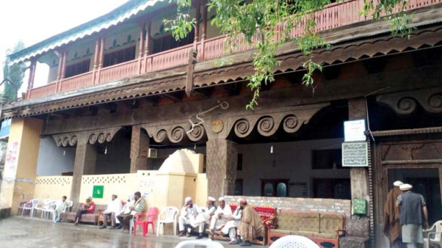 a view of the 250 year old mosque that is located on the banks of swat river photos express a view of the 250 year old mosque that is located on the banks of swat river photos express
