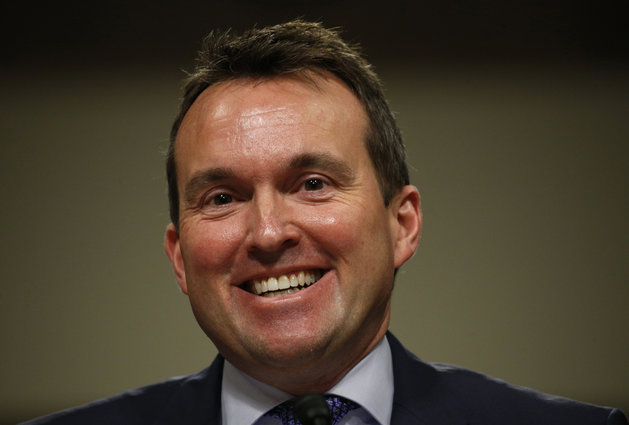 eric fanning smiles as he testifies before a senate armed services committee confirmation hearing on his nomination to be be secretary of the army on capitol hill in washington january 21 2016 if confirmed fanning will be the first openly gay leader of a military service branch in us history photo reuters