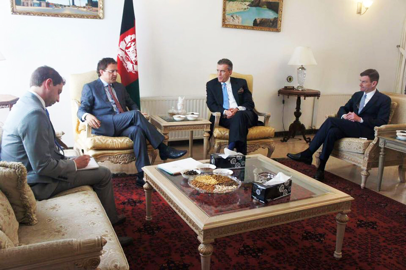 top us afghan envoys discuss strategy ahead of key quartet