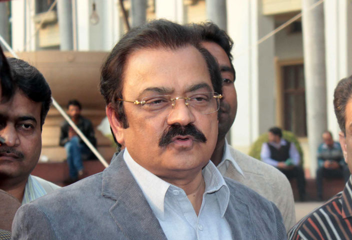 the operation in the province would continue until the terrorist safe heavens are eliminated says punjab law minister rana sanaullah photo zahoorul haq express