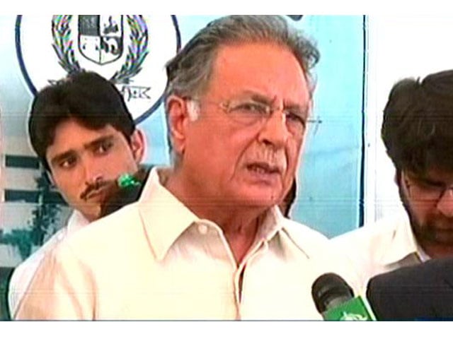 information minister pervez rasheed speaking to the media after the meeting on may 18 2016