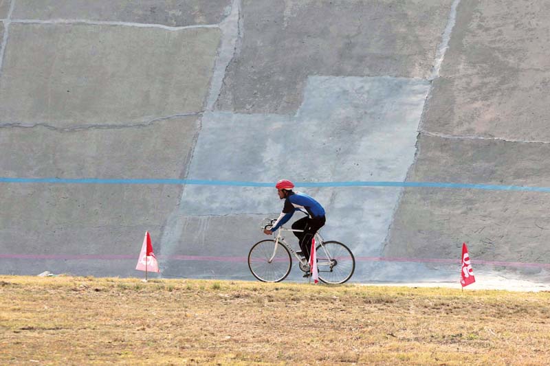 while velodromes around the world now have wooden tracks the lahore cycling velodrome continues to use a cemented track to the detriment of its cyclists photo shafiq malik express