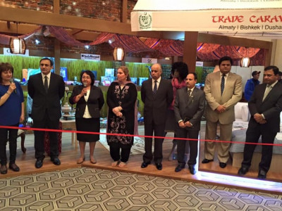 central asia road show people throng to tdap caravan in bishkek