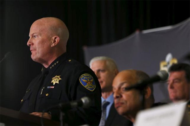 san francisco police chief greg suhr speaks during a media briefing on security arrangements for super bowl 50 in san francisco california february 3 2016 photo reuters