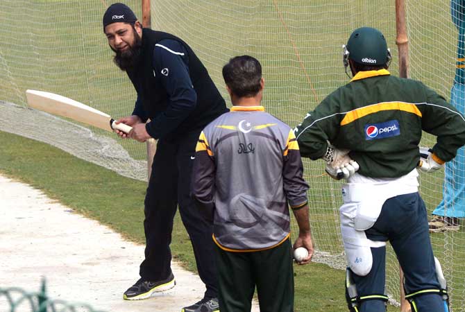 inzamam has demanded seaming pitches for preparation before the national side begins tour of england photo afp